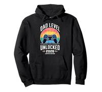 Dad Level Unlocked 2026 Funny Gamer New Dad Anuncio Sudadera con Capucha