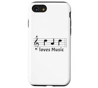 Dad loves Music en notación musical Partituras para músicos Carcasa para iPhone SE (2020) / 7 / 8