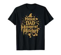 Dad Manager of Mischief Funny Halloween Dad Wizard Father Camiseta
