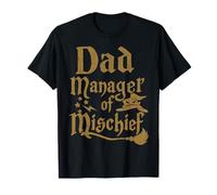 Dad Manager of Mischief Funny Halloween Dad Wizard Father Camiseta