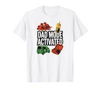 Dad Mode Activated Funny Fatherhood Minivan Parent Graphic Camiseta gráfica económica, Hombre, Blanco, L