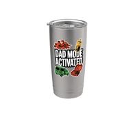 Dad Mode Activated Funny Fatherhood Minivan Parent Graphic Vaso térmico de acero inoxidable de doble pared