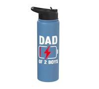Dad Of 2 Boys Gifts Funny Father's Day For Dad Of Two Stainless Steel Insulated Water Bottle