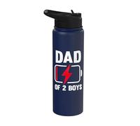 Dad Of 2 Boys Gifts Funny Father's Day For Dad Of Two Stainless Steel Insulated Water Bottle