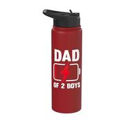 Dad Of 2 Boys Gifts Funny Father's Day For Dad Of Two Stainless Steel Insulated Water Bottle