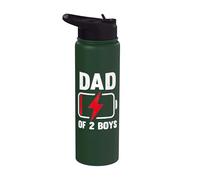 Dad Of 2 Boys Gifts Funny Father's Day For Dad Of Two Stainless Steel Insulated Water Bottle