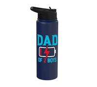 Dad Of 2 Boys Gifts Funny Father's Day For Dad Of Two Stainless Steel Insulated Water Bottle
