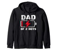 Dad of 2 Boys Gifts Funny Father's Day For Dad of Two Sudadera con Capucha