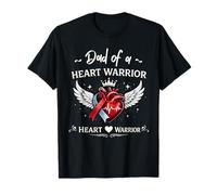 Dad of A Heart Warrior CHD Awareness Apoyo Familiar Camiseta