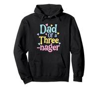 Dad of A Threenager 3rd Birthday Matching Family Party Sudadera con Capucha