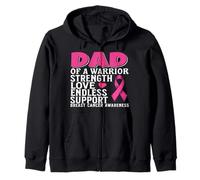 Dad of a Warrior Breast Cancer Awareness Support Gifts Sudadera con Capucha