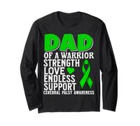 Dad of a Warrior Cerebral Palsy Awareness Gifts CP Awareness Manga Larga