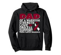 Dad of a Warrior Head and Neck Throat Cancer Awareness Sudadera con Capucha