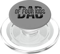 Dad of Four Kids Gifts Daddy of 4 Kids Father's Day PopSockets PopGrip para MagSafe