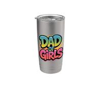 Dad Of Girls Vaso térmico de acero inoxidable de doble pared