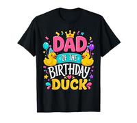 Dad of The Birthday Duck Cute Family Matching Party Camiseta