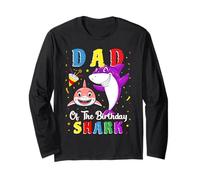 Dad of The Shark Birthday Family Matching Birthday Daughter Manga Larga