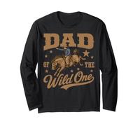 Dad of The Wild One Cowboy Western Rodeo Party Matching Manga Larga