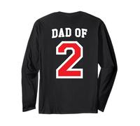 Dad of Two 2 Kids Jersey, Día del Padre Aniversario Deportes Manga Larga