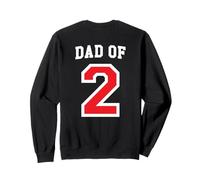 Dad of Two 2 Kids Jersey, Día del Padre Aniversario Deportes Sudadera