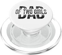 Dad of Two Girls Gifts Daddy of 2 Daughters Father's Day PopSockets PopGrip para MagSafe