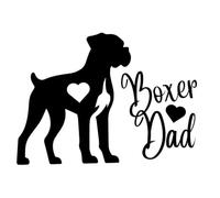 Dad Papá Perro Boxer Pegatina para Coche, Autocaravana, Ordenador portátil y Pared. Color y tamaño a Elegir