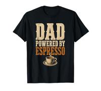 Dad Powered by Espresso Funny Coffee Lover Fathers Day Camiseta