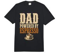 Dad Powered by Espresso Funny Coffee Lover Fathers Day Comfort Colors Adult Heavyweight T-Shirt