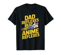 Dad Reflexes Beat Anime Reflexes Divertido Papá Dicho Camiseta