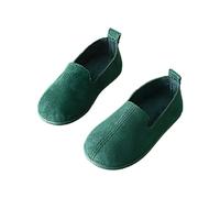 Dad Sneaker damas niño bebé niña zapatos niñas zapatos casuales color sólido estilo simple plano ligero, verde, 25.5 EU