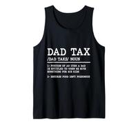 Dad Tax Funny Paternidad Comida Humor Definición Día del Padre Camiseta sin Mangas
