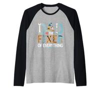 Dad The Fixer Of Everything Padre Manualidades Prácticas |-- Camiseta Manga Raglan