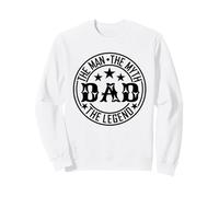 Dad The Man Myth Legend Cool Circle & Stars Día del Padre Sudadera