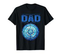 Dad The Man Myth Legend Cool Nautical Compass Día del Padre Camiseta