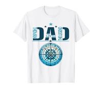 Dad The Man Myth Legend Cool Nautical Compass Día del Padre Camiseta