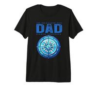 Dad The Man Myth Legend Cool Nautical Compass Día del Padre Camiseta Premium