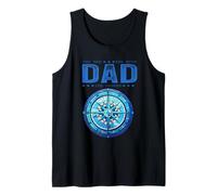 Dad The Man Myth Legend Cool Nautical Compass Día del Padre Camiseta sin Mangas
