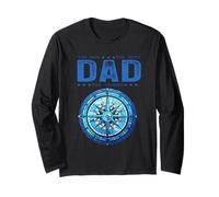 Dad The Man Myth Legend Cool Nautical Compass Día del Padre Manga Larga