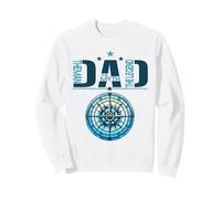 Dad The Man Myth Legend Cool Nautical Compass Día del Padre Sudadera
