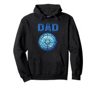 Dad The Man Myth Legend Cool Nautical Compass Día del Padre Sudadera con Capucha