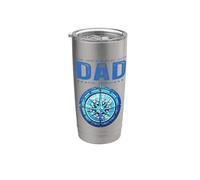 Dad The Man Myth Legend Cool Nautical Compass Día del Padre Vaso térmico de acero inoxidable de doble pared