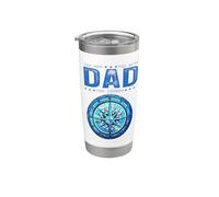 Dad The Man Myth Legend Cool Nautical Compass Día del Padre Vaso térmico de acero inoxidable de doble pared