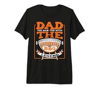 Dad The Man The Myth The BBQ Legend Padre Papa Grillen BBQ Camiseta Premium