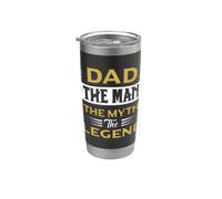 Dad The Man The Myth The Legend, Strong Dad Short Sleeve Vaso térmico de acero inoxidable de doble pared