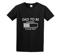 Dad To Be Loading Please Wait Papa I'm Going To Be A Dad Unisex 100% Cotton Short-Sleeve T-Shirts Black L