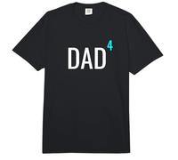 Dad to The Power of 4 Mathematics Math Father of Four Kids Comfort Colors Adult Heavyweight T-Shirt