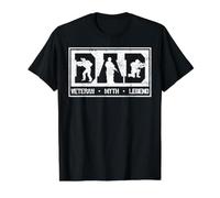 Dad Veteran Myth Legend Fathers Day Camiseta gráfica económica, Hombre, Negro, XL