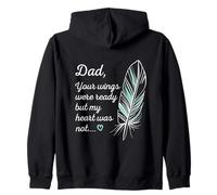 Dad Wings were Ready by My Heart Not Memorial Sudadera con Capucha