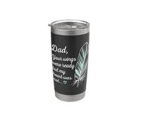 Dad Wings Were Ready By My Heart Not Memorial Vaso térmico de acero inoxidable de doble pared