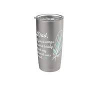 Dad Wings Were Ready By My Heart Not Memorial Vaso térmico de acero inoxidable de doble pared